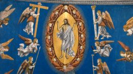 Fresque représentant Jésus ressuscité, entouré des anges portant les instruments de la PassionCathédrale Sainte-Cécile